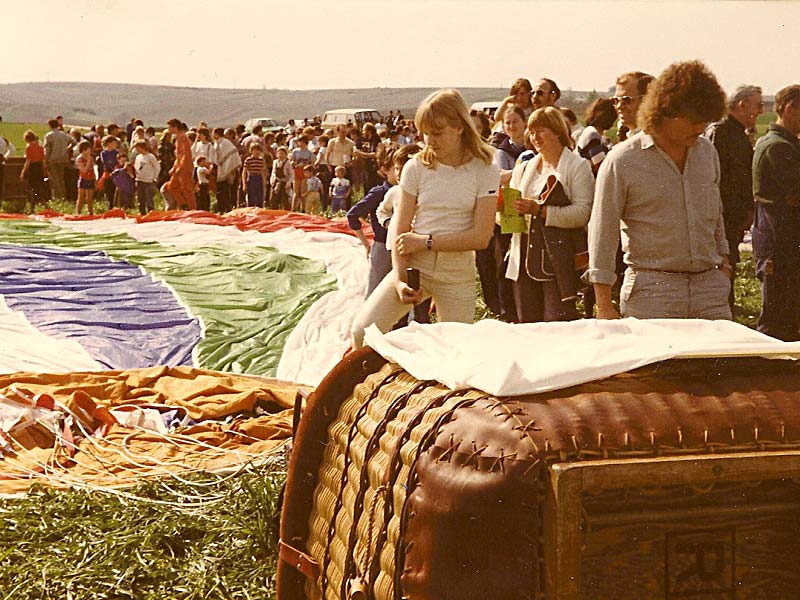 Besucherandrang zur Ballon Taufe 1983